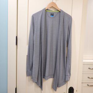 Icebreaker Grey Cool-Lite Merino Lightweight Cardigan S